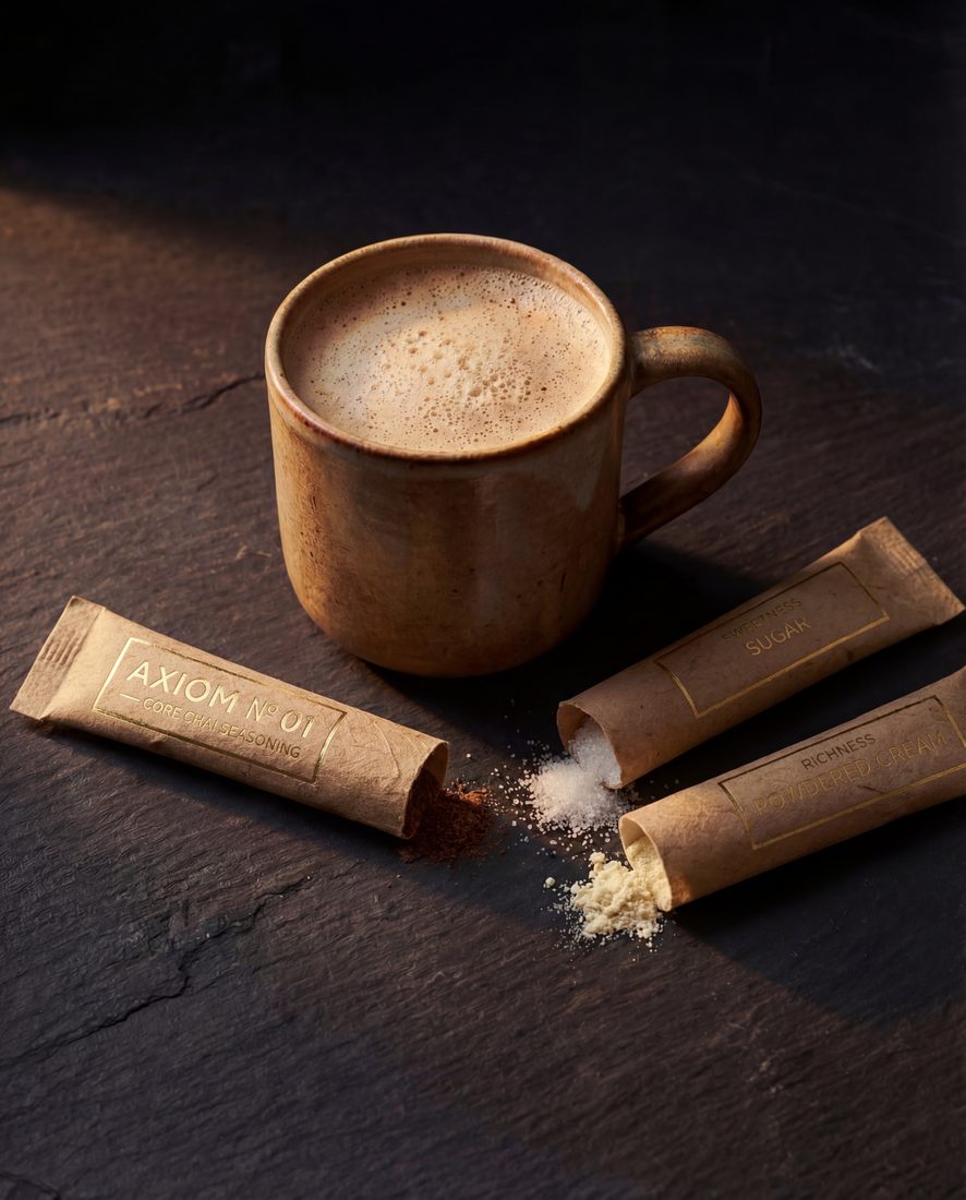 [900×1100px | 72dpi | JPG] AXIOM Nº 01 — CORE single-serve tube on dark surface, dramatic side lighting